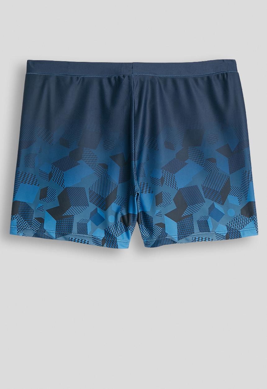 Pop Candy - Cube printed swim shorts - blue gradient
