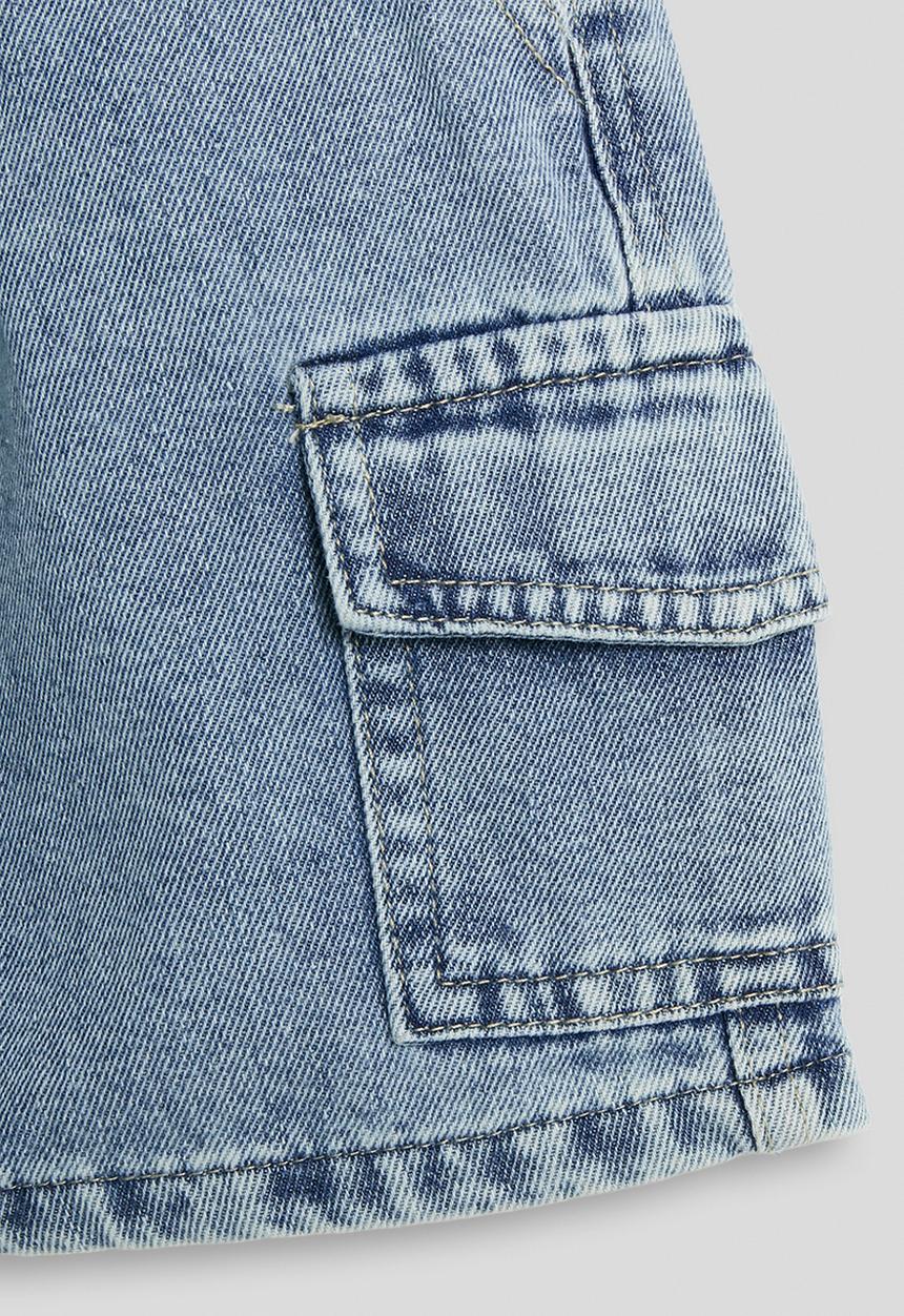 Pop Candy - Denim cargo-style shorts - blue