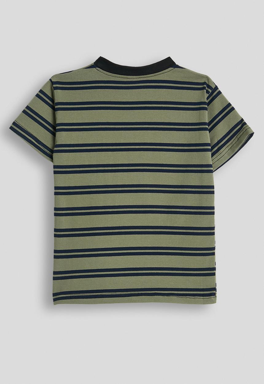 Pop Candy - Crew neck tee - green/black stripes