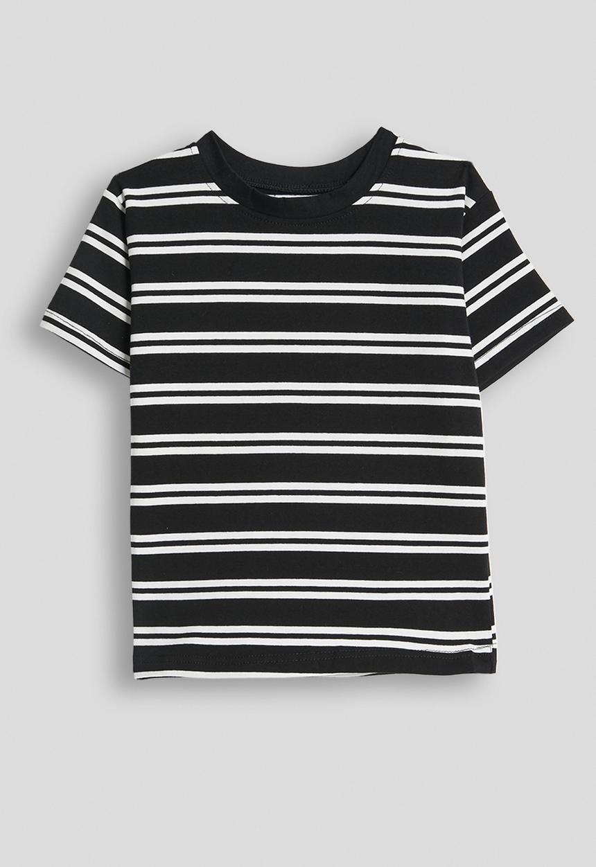 Pop Candy - Crew neck tee - black/white stripes