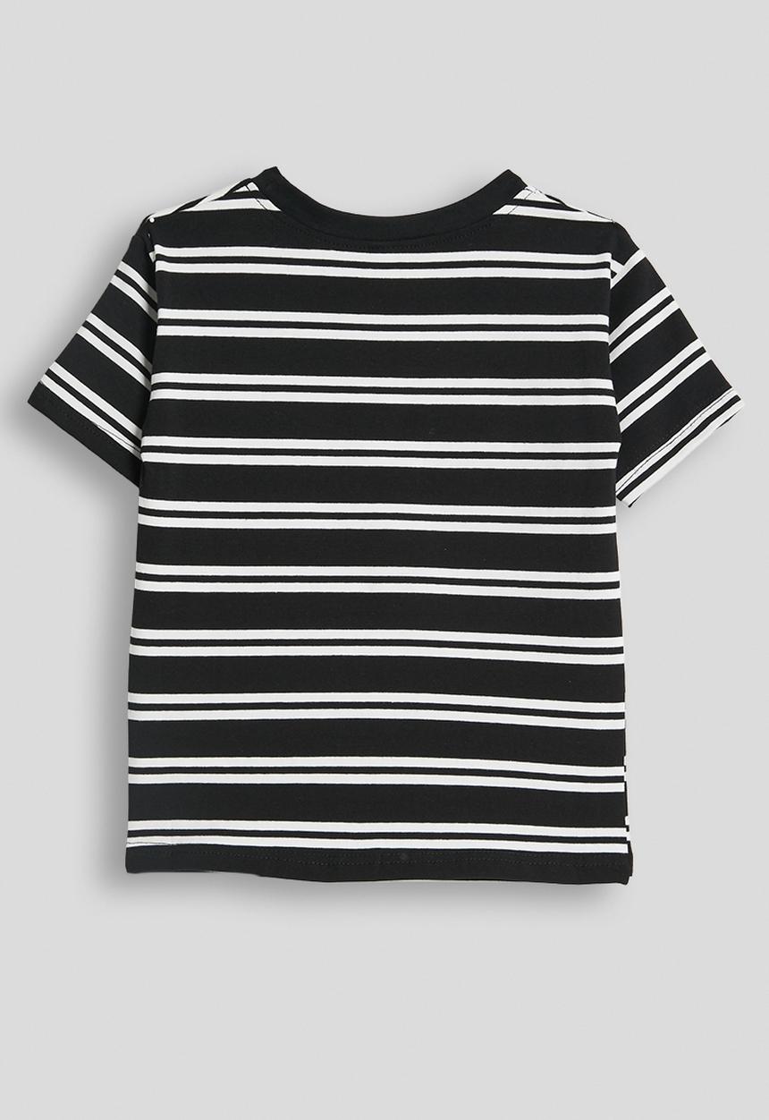 Pop Candy - Crew neck tee - black/white stripes