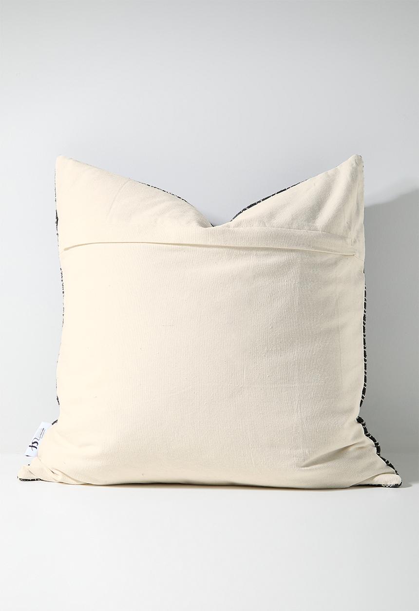 Sixth Floor - Woven Grid Cushion Cover - Charcoal