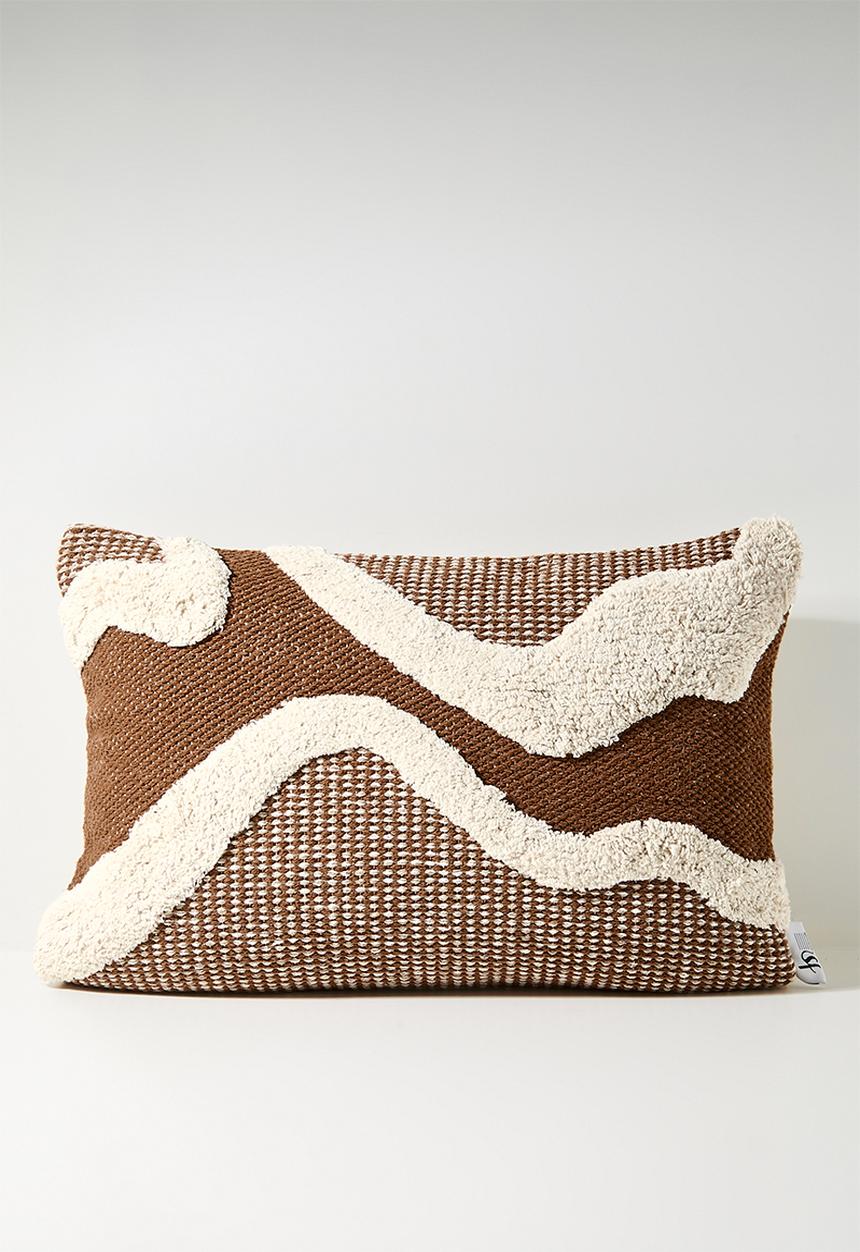 Sixth Floor - Contour Woven Tufted Cushion Cover - Mustard