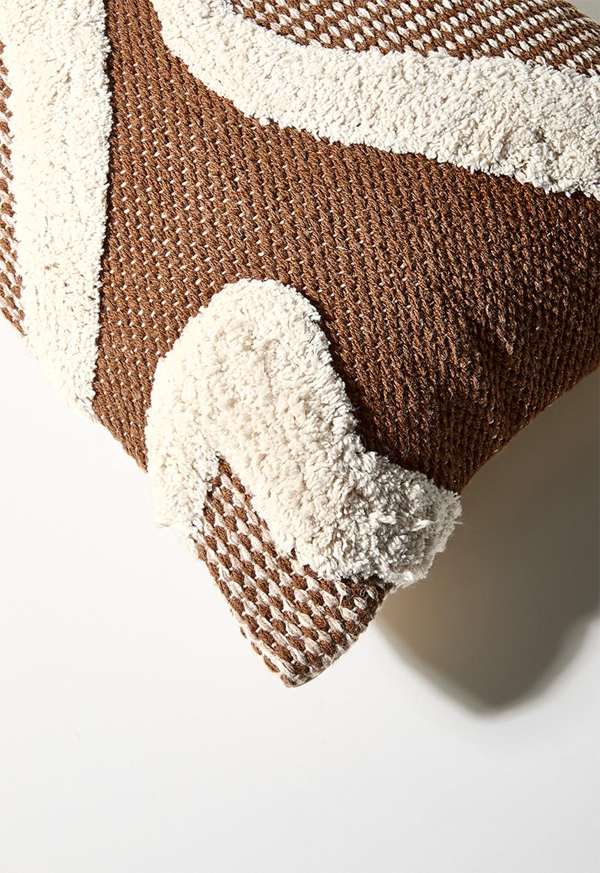 Sixth Floor - Contour Woven Tufted Cushion Cover - Mustard