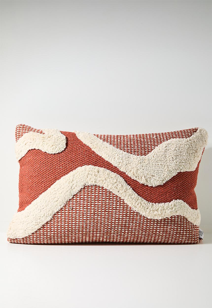 Sixth Floor - Contour Woven Tufted Cushion Cover - Rust