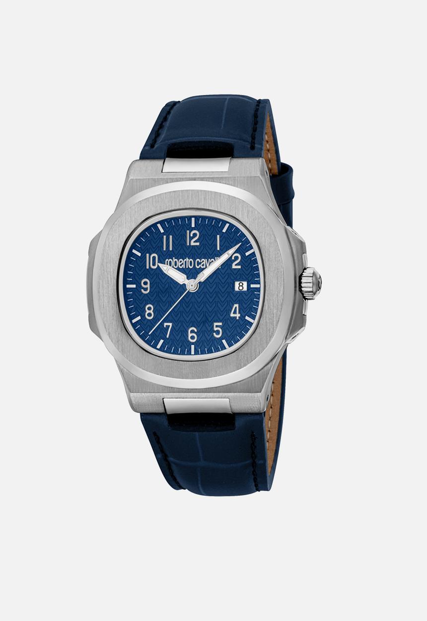 Roberto Cavalli - Roberto Cavalli RC5G166L0025 39mm Watch - Dark Blue & Silver