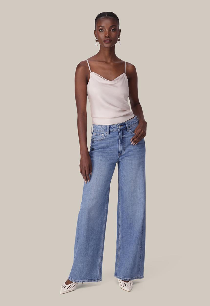 Forever New - Dale high-rise jeans in mid blue