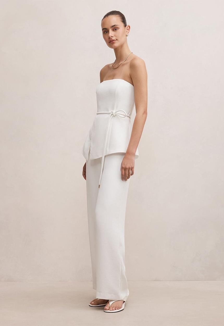 Forever New - Kehlani strapless jumpsuit in porcelain