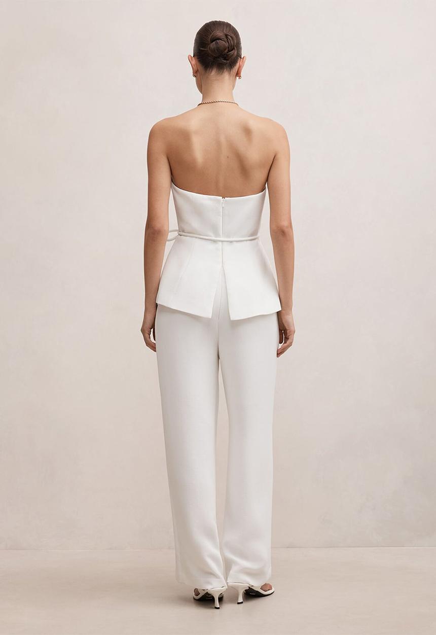 Forever New - Kehlani strapless jumpsuit in porcelain