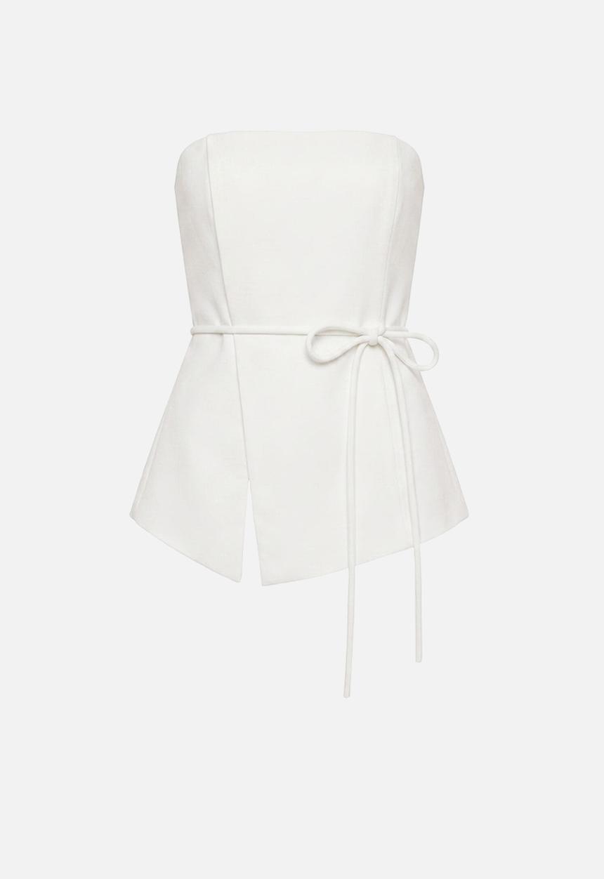 Forever New - Kehlani strapless jumpsuit in porcelain