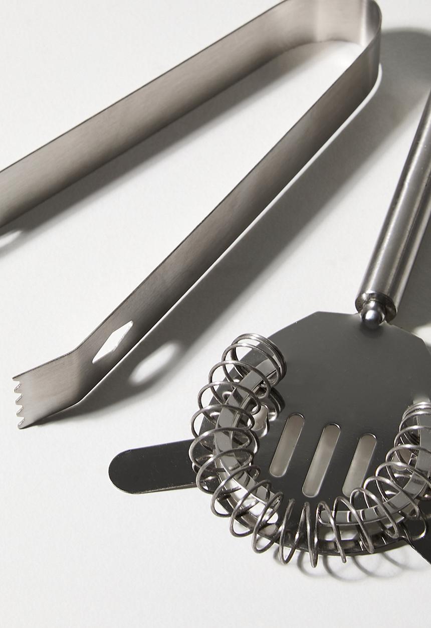 Excellent Houseware - Bar tools set of 5 - Silver