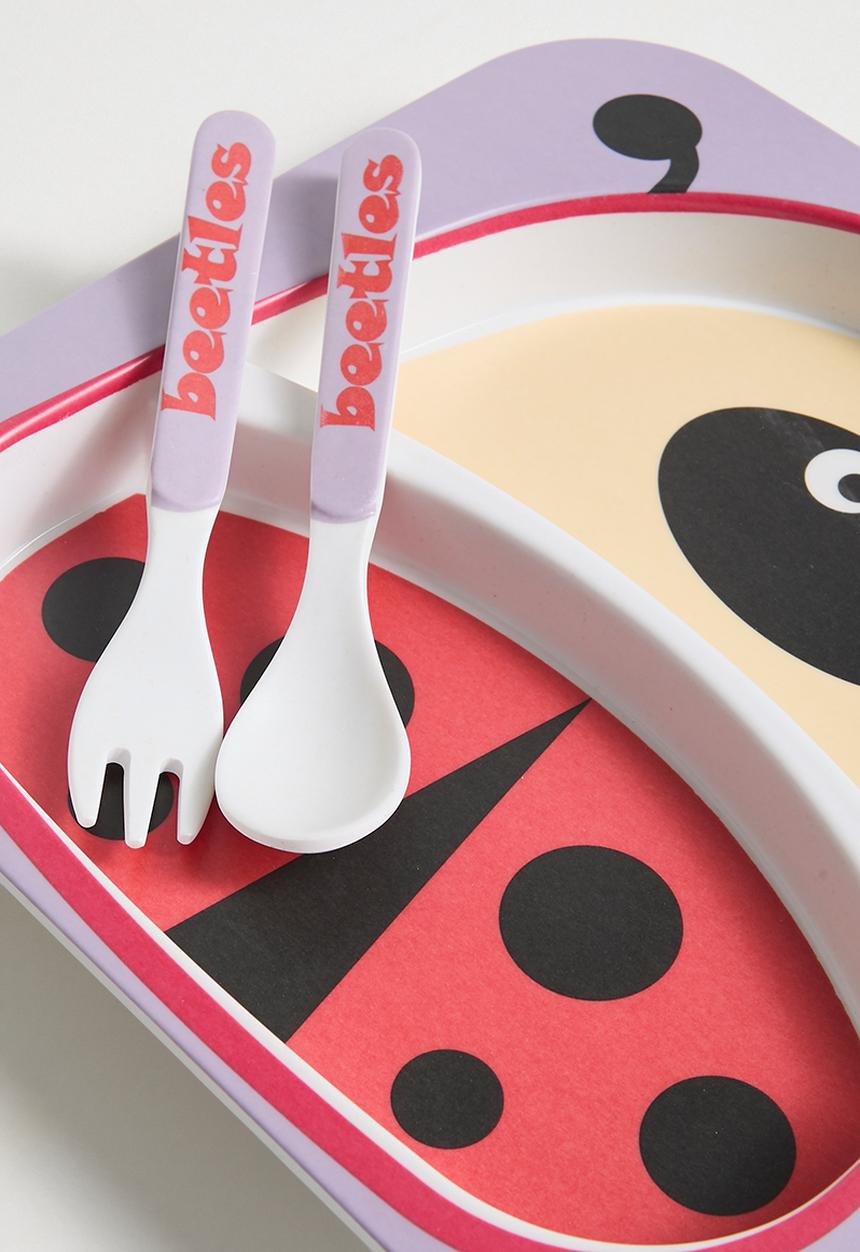 Pop Candy - 5 Piece ladybug themed dinnerware set - multi