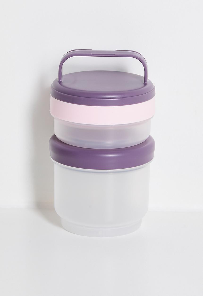 Pop Candy - Stacked food container - plum