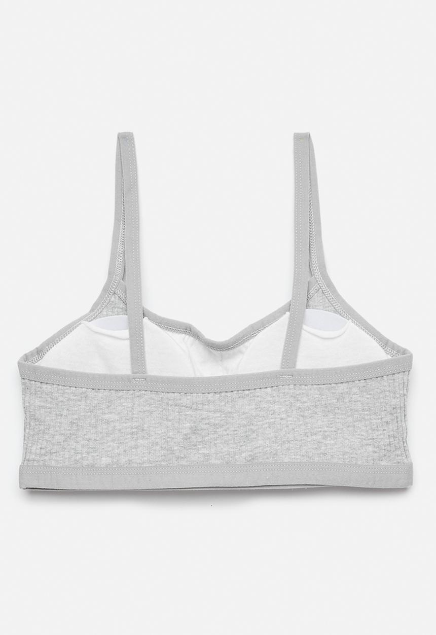 Pop Candy - 2 Pack padded training bra - black/grey