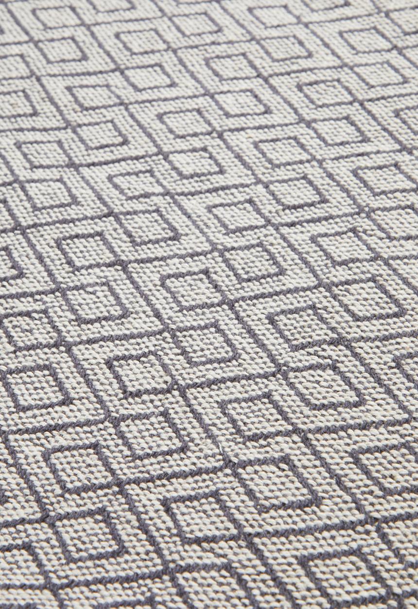 Sixth Floor - Marley Cotton Geo Throw - Grey