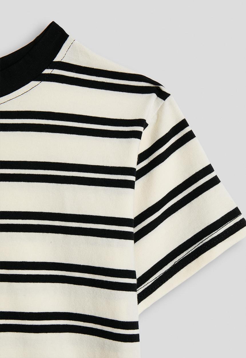 Pop Candy - Crew neck tee - black stripes