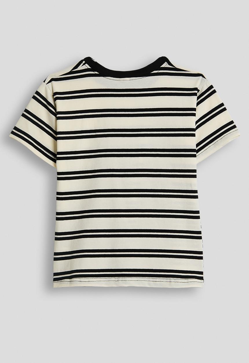 Pop Candy - Crew neck tee - black stripes