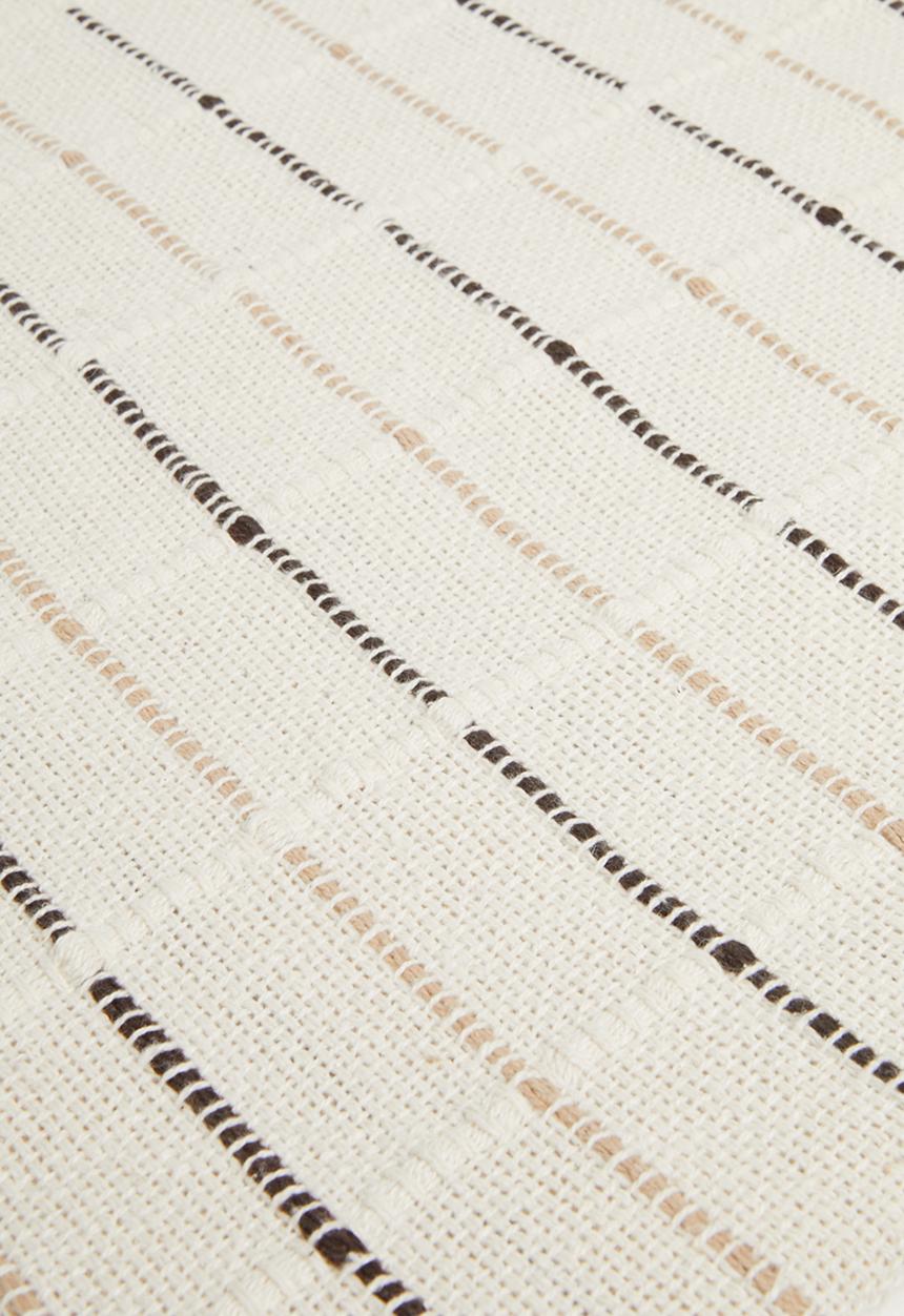Sixth Floor - Cotton Woven Stitch Throw Natural