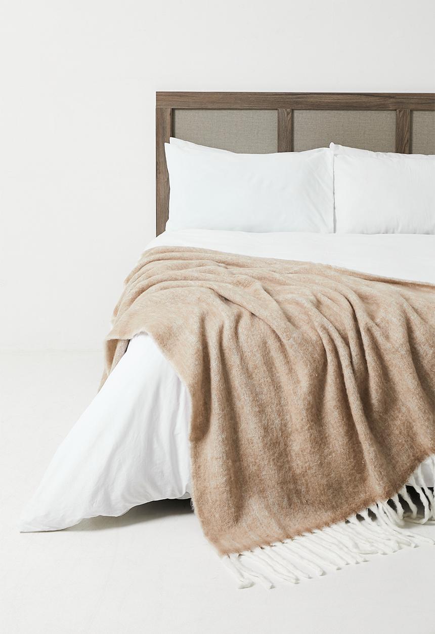 Sixth Floor - El Faux Mohair Throw - Natural