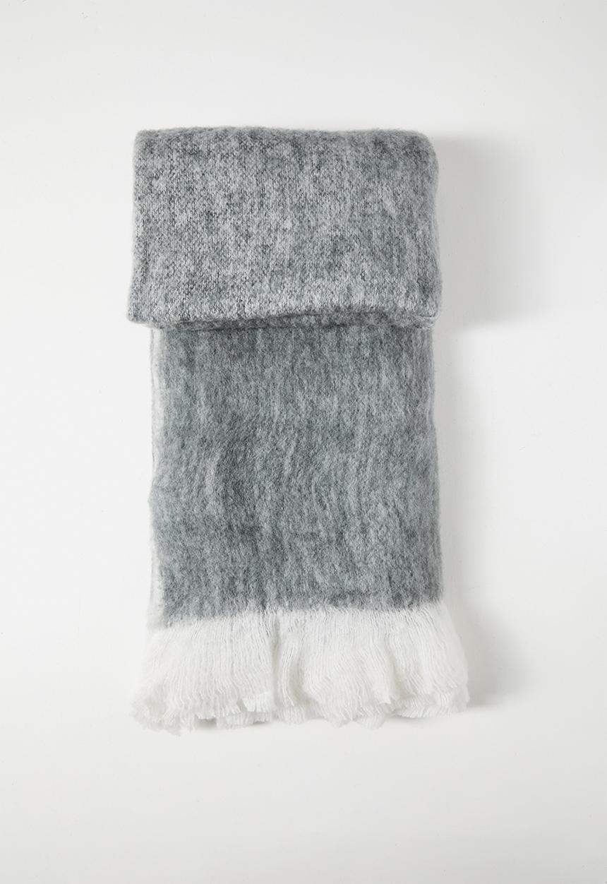 Sixth Floor - El Faux Mohair Throw - Grey