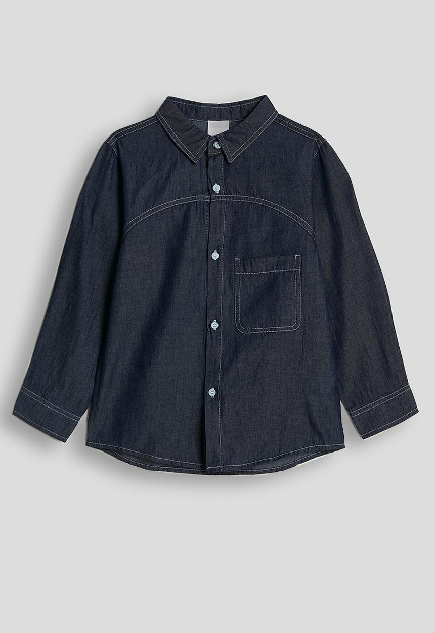 Pop Candy - Basic denim shirt - dark navy