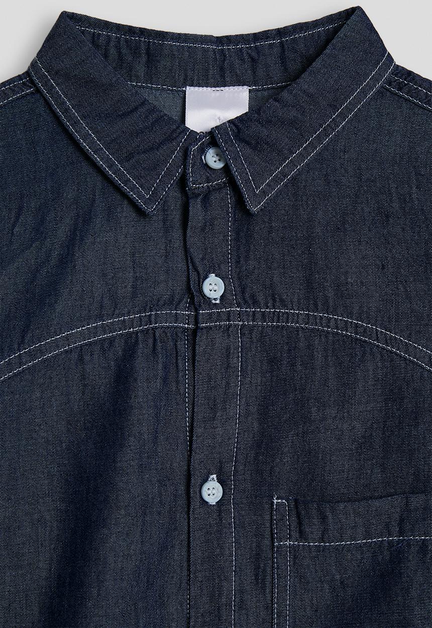 Pop Candy - Basic denim shirt - dark navy