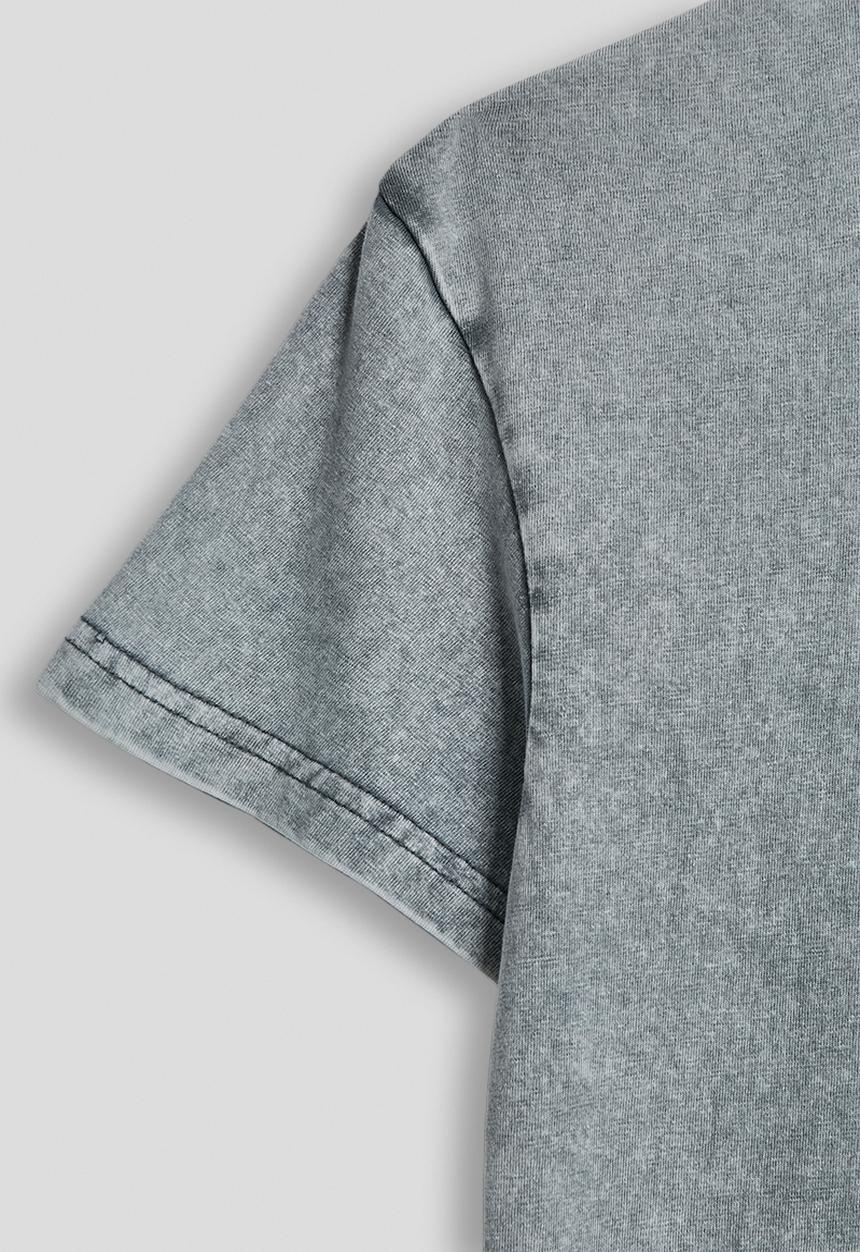 Pop Candy - Distressed crew neck tee - grey