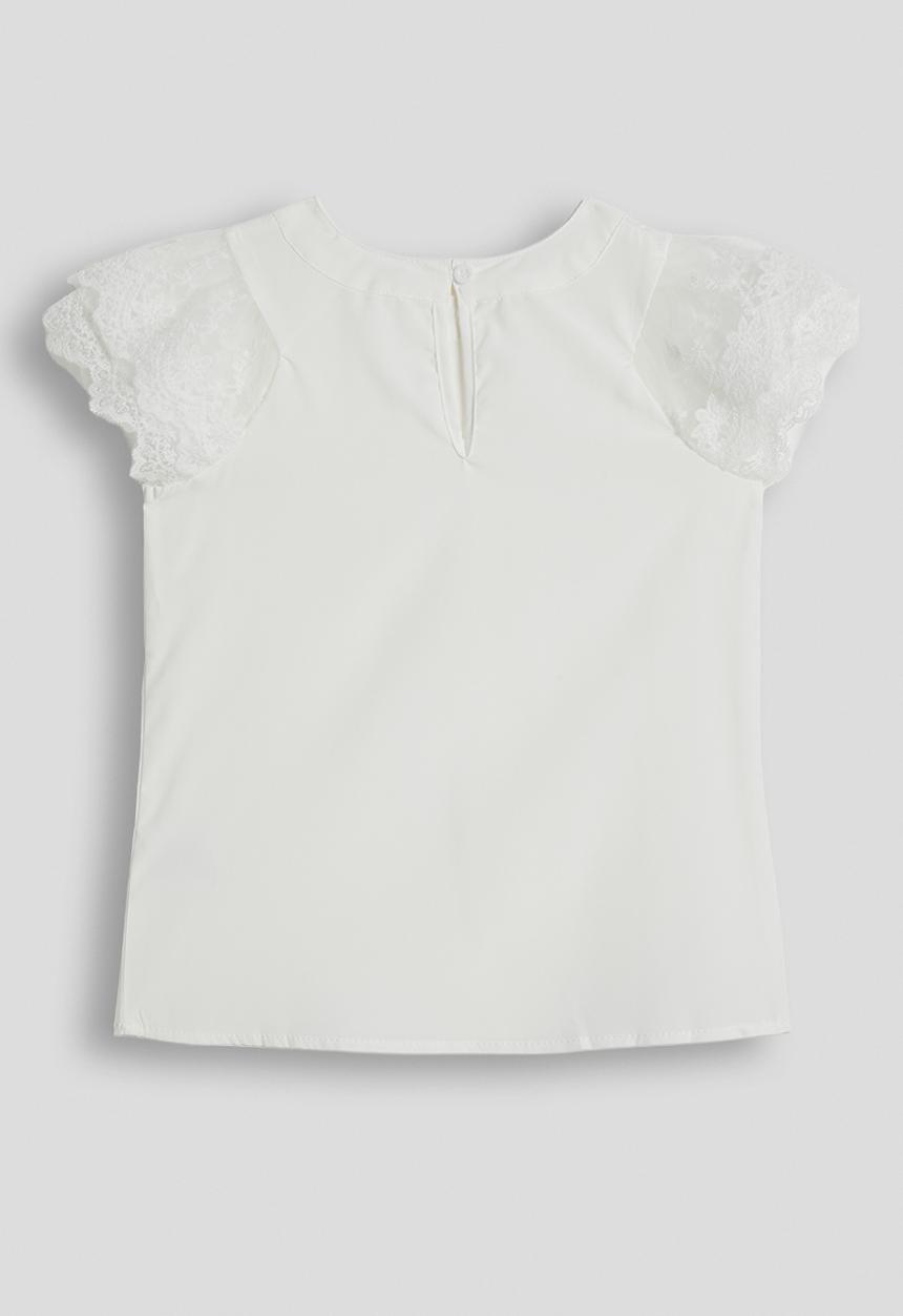 Pop Candy - Anglaise flutter sleeve top - white