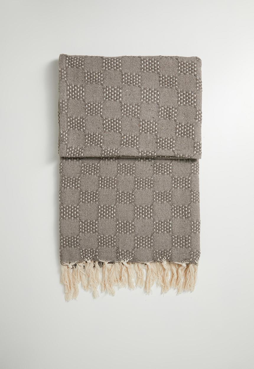 Sixth Floor - Fin Cotton Geo Throw - Natural