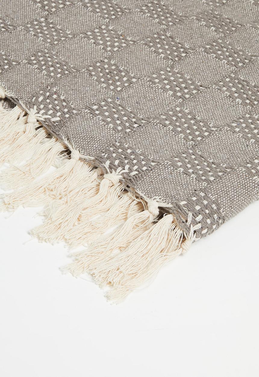 Sixth Floor - Fin Cotton Geo Throw - Natural