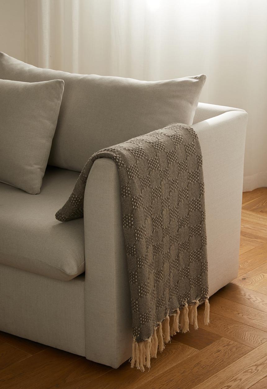 Sixth Floor - Fin Cotton Geo Throw - Natural
