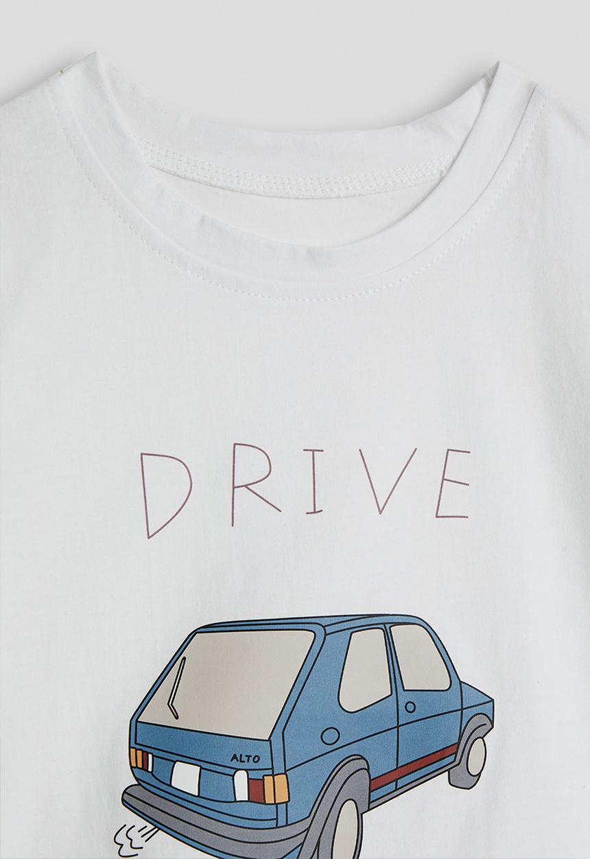 Pop Candy - Car graphic tee - off white