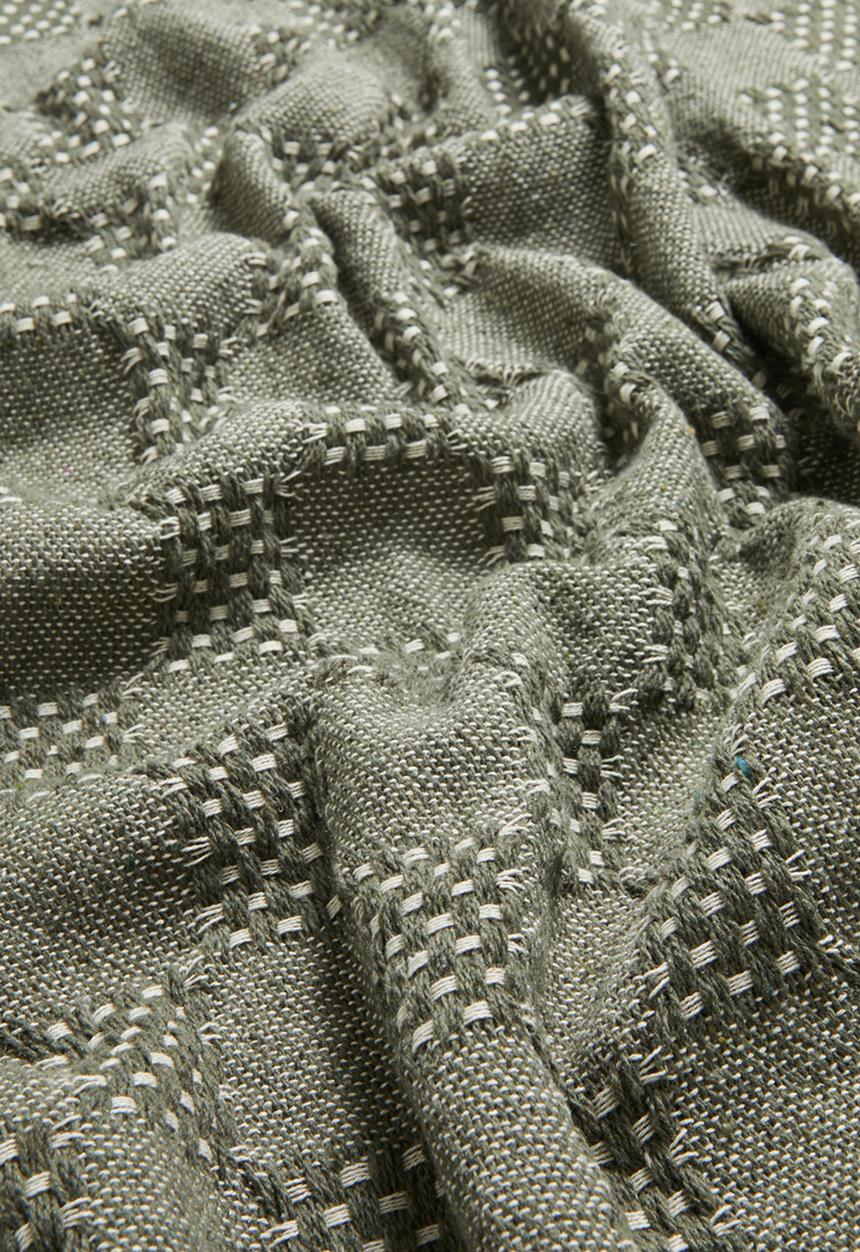 Sixth Floor - Fin Cotton Geo Throw - Olive