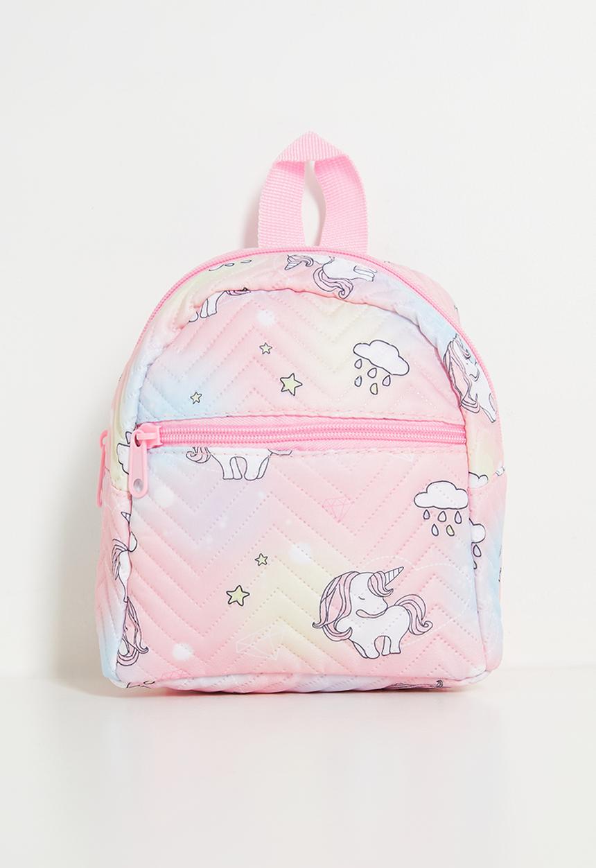 Pop Candy - Chevron quilted backpack - pink/unicorn aop