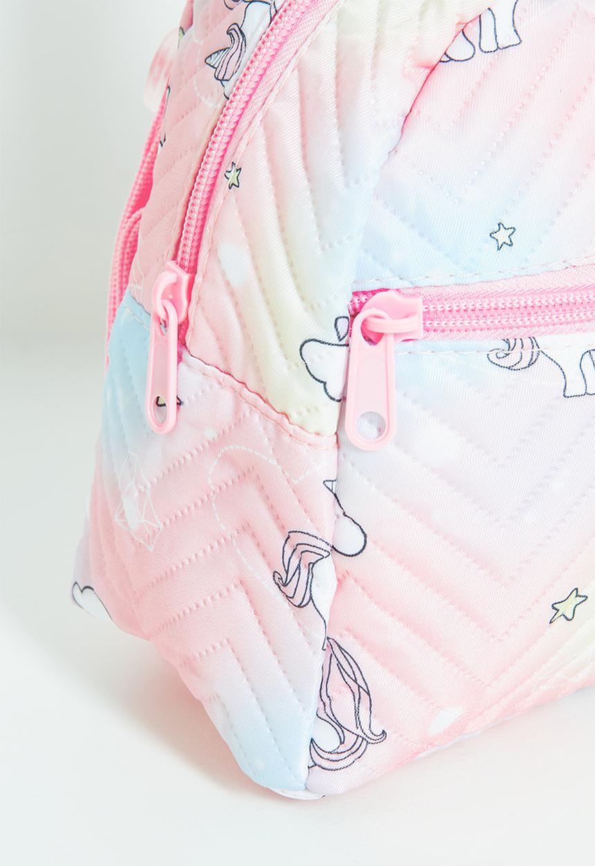 Pop Candy - Chevron quilted backpack - pink/unicorn aop