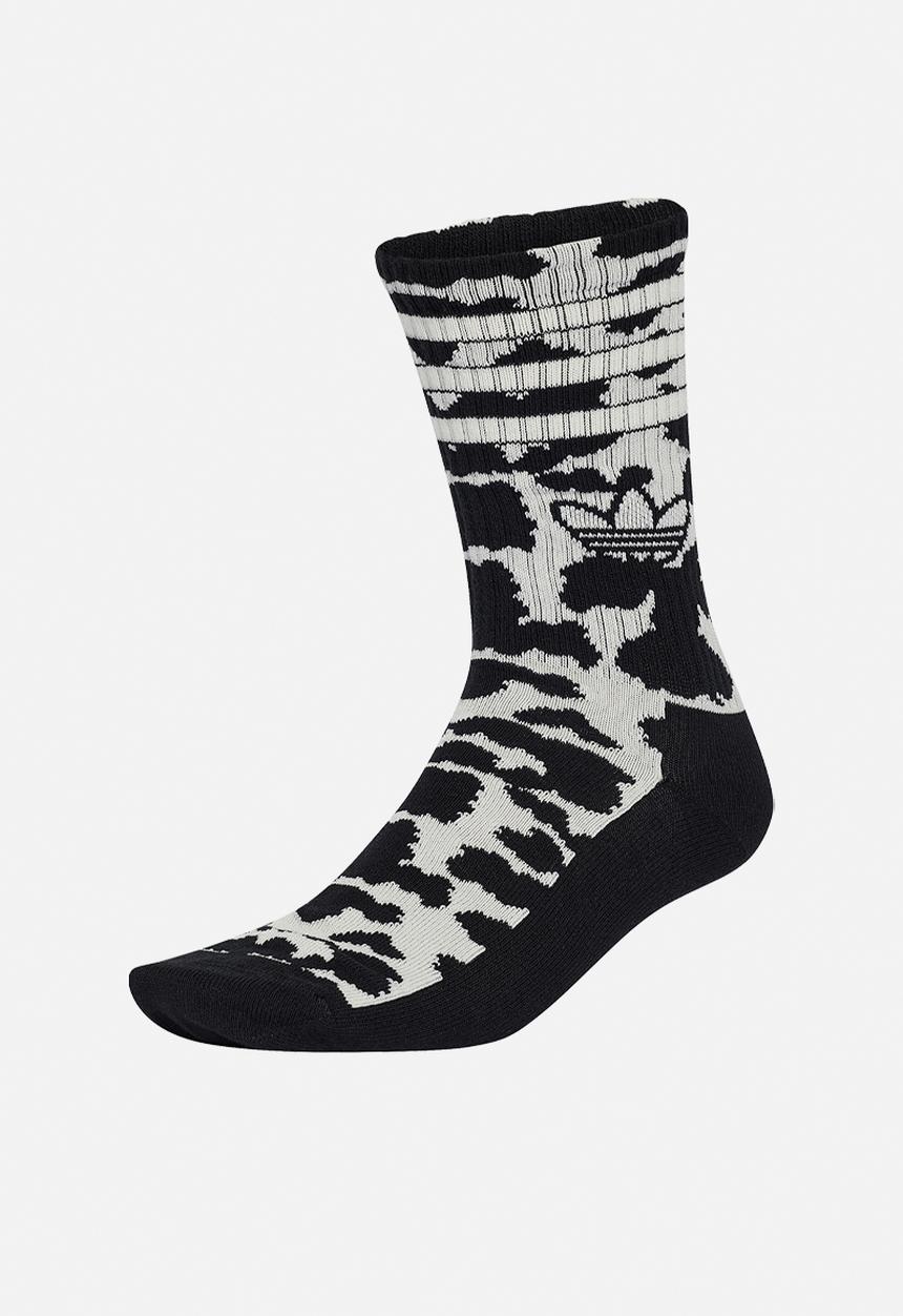 adidas Originals - Animal Crew Socks 2 Pack - Off White/Black