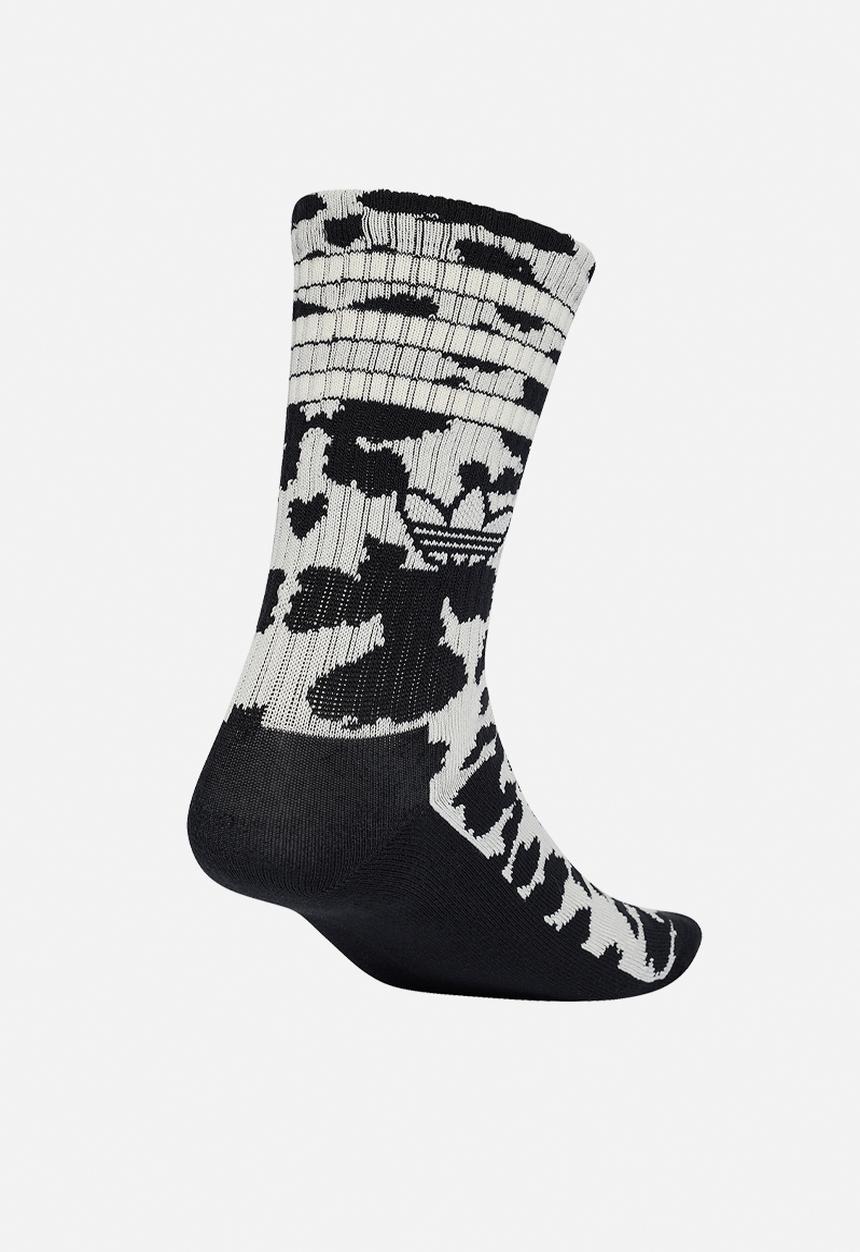 adidas Originals - Animal Crew Socks 2 Pack - Off White/Black