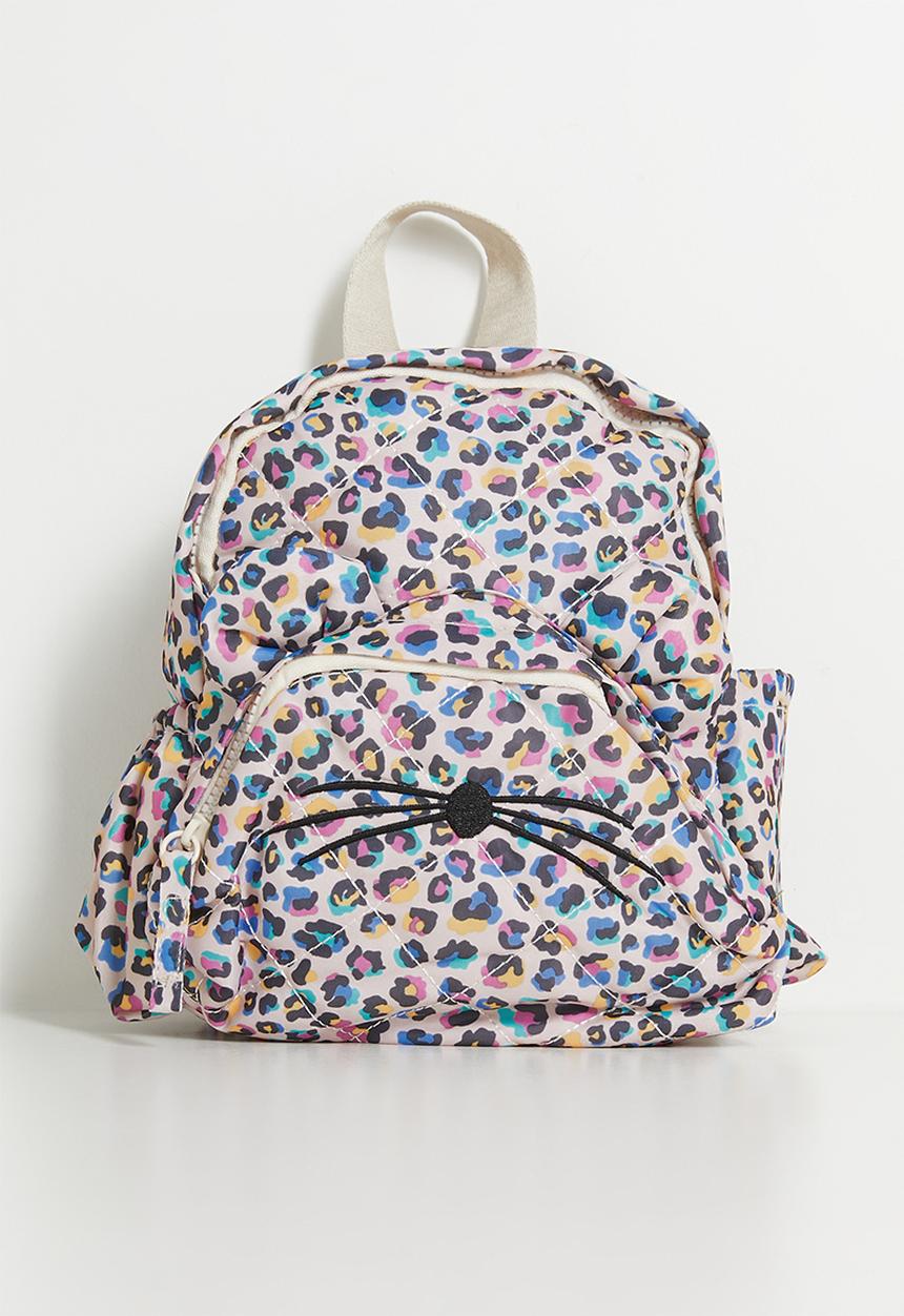 Pop Candy - Animal ear pocket backpack - leopard print