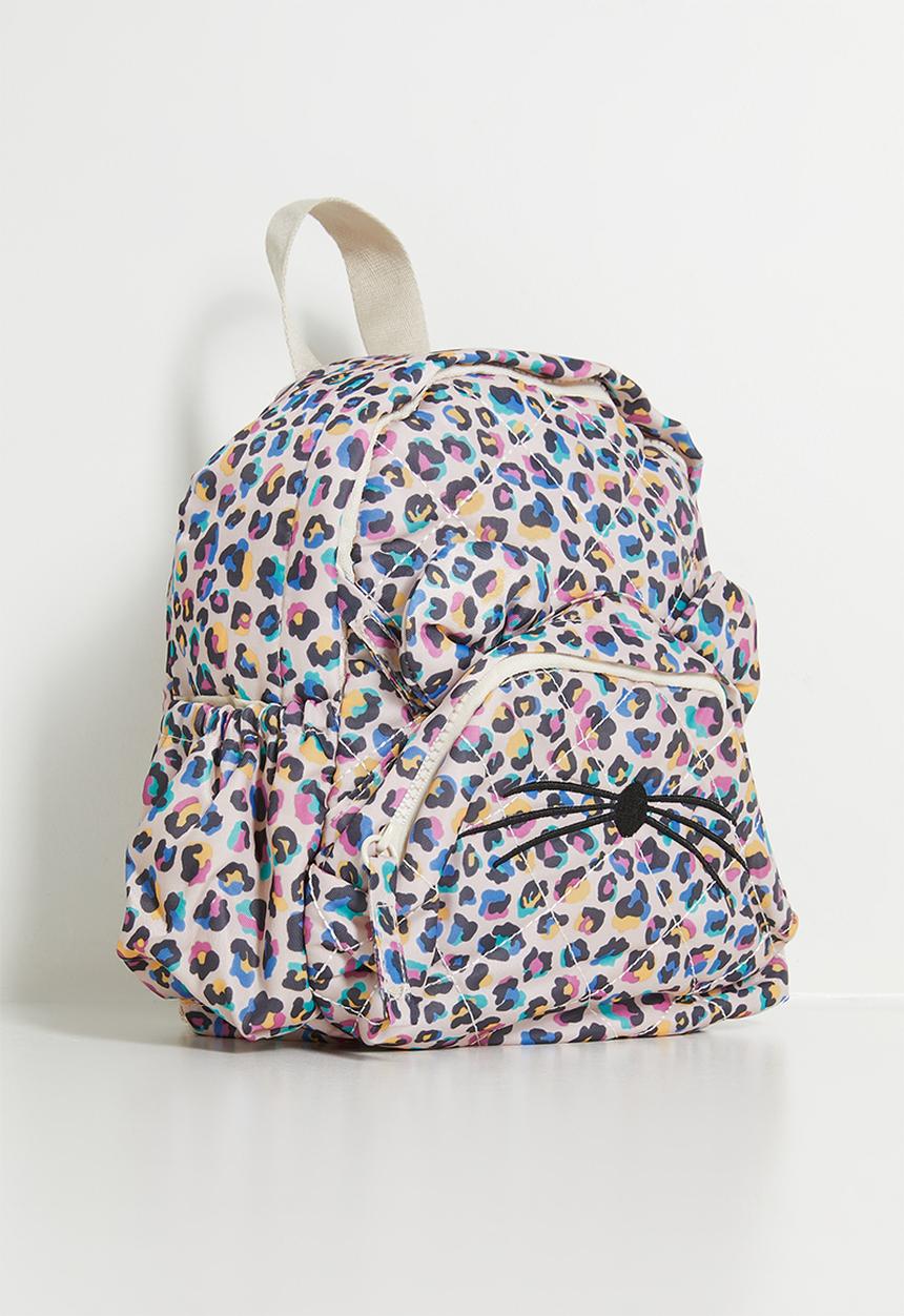 Pop Candy - Animal ear pocket backpack - leopard print