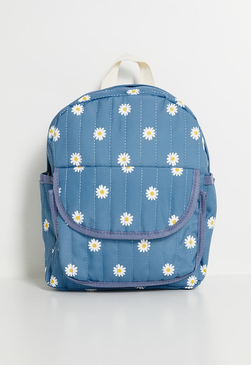 Pop Candy - Quilted backpack - blue/floral aop