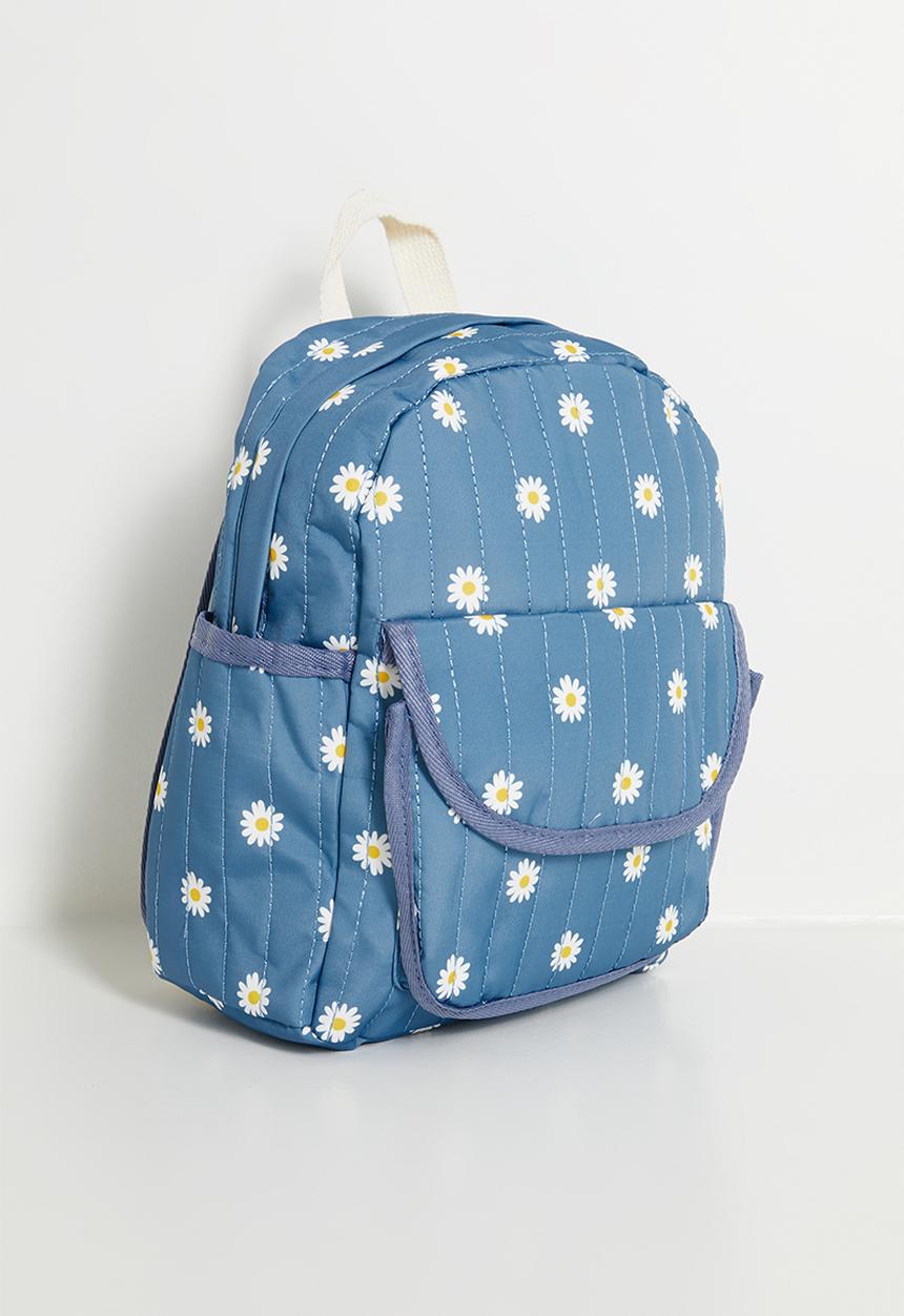 Pop Candy - Quilted backpack - blue/floral aop