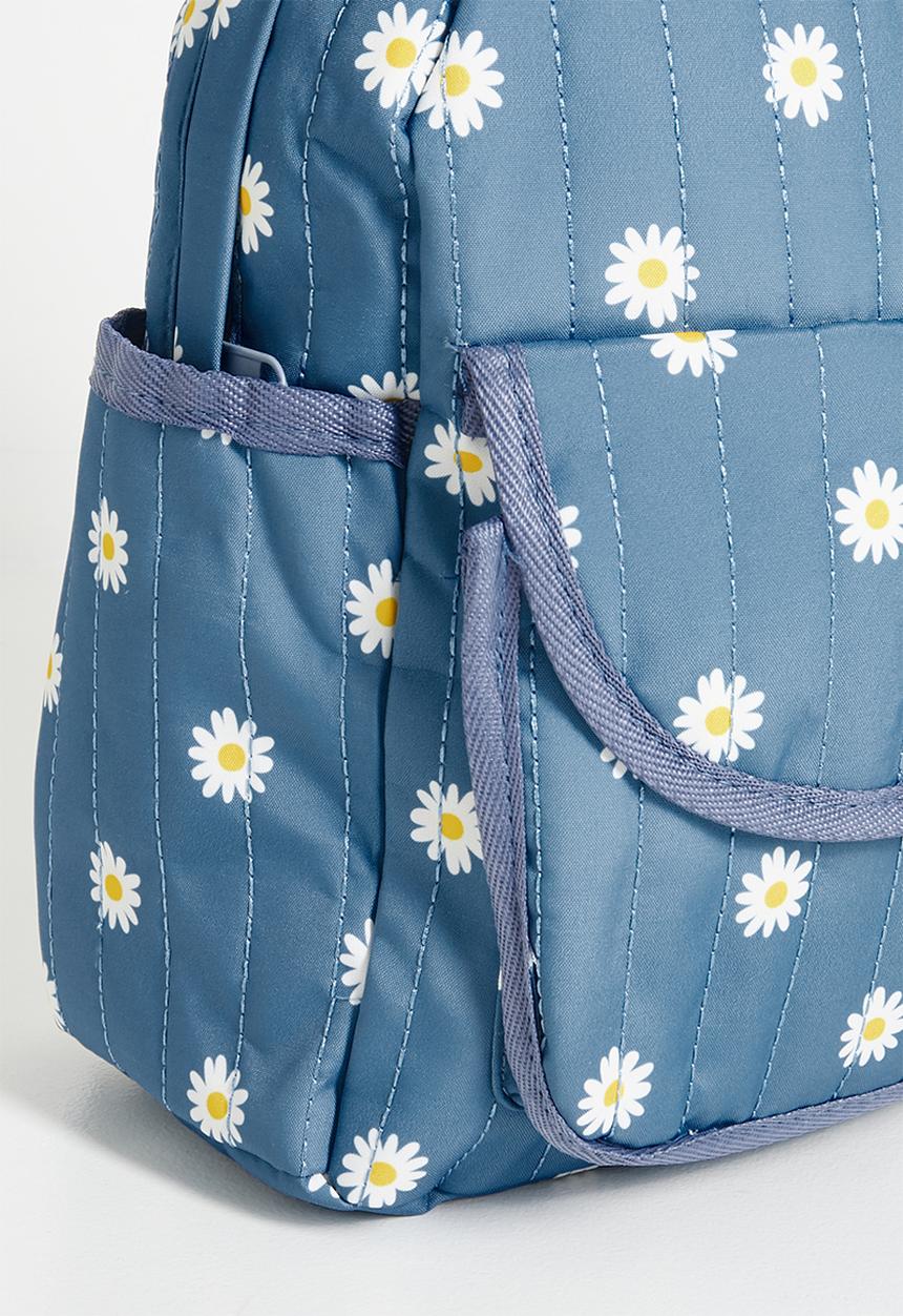Pop Candy - Quilted backpack - blue/floral aop