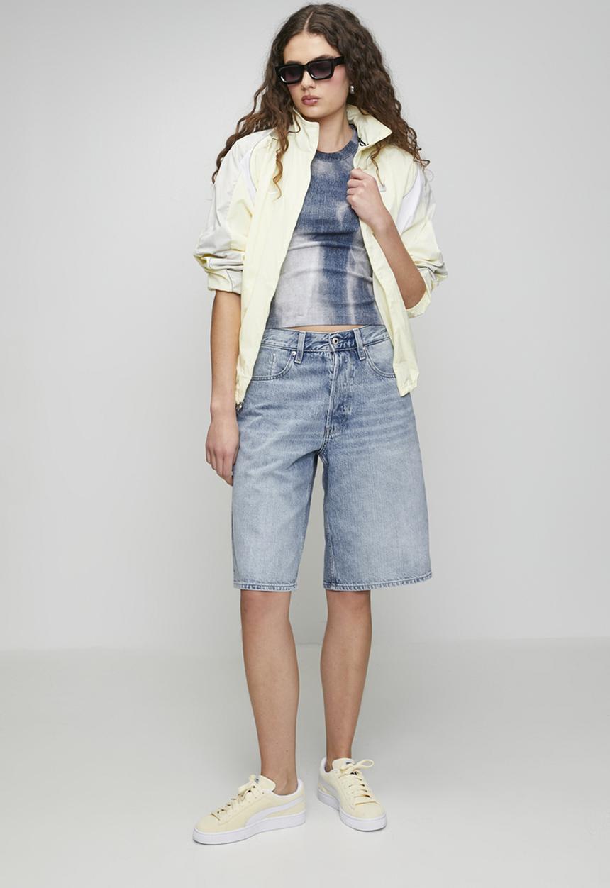 G-STAR - Slim rib aop tank wmn - denim flame aop