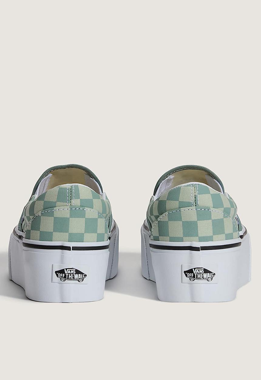 Vans - Classic Slip-On Stackform - Checkerboard Dusty Mint/Mint Shadow