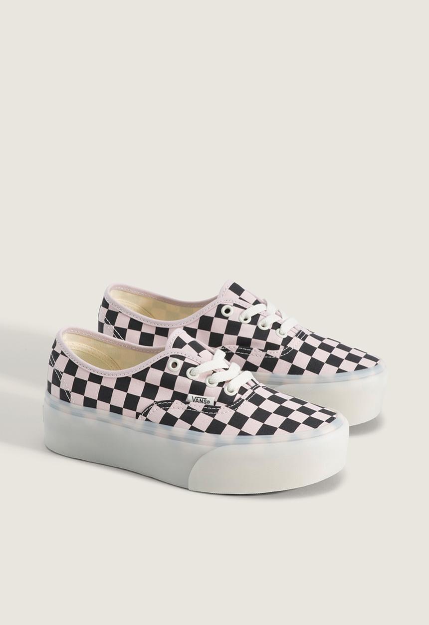 Vans - Authentic Stackform - Checkerboard Pale Petal Pink/Black