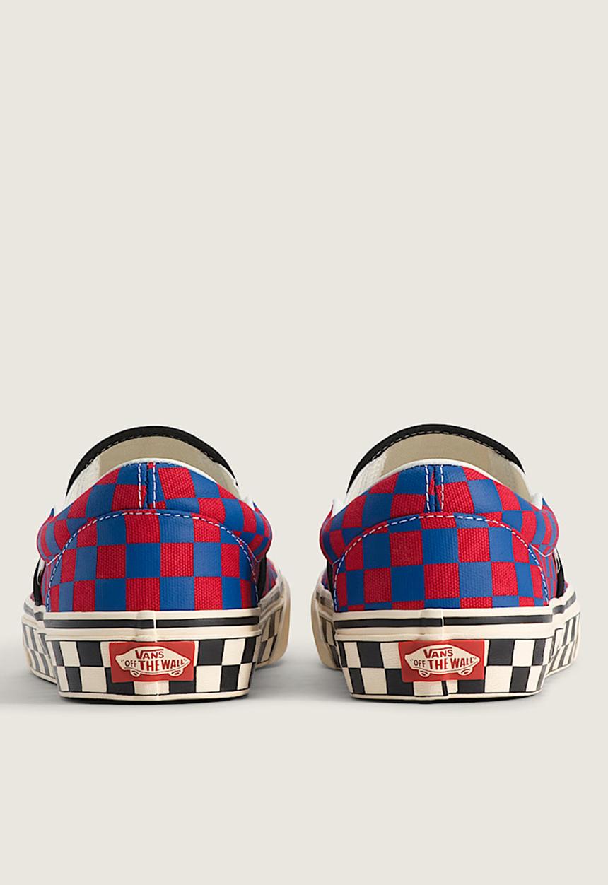 Vans - Classic Slip-On - Checkerboard Red/Blue
