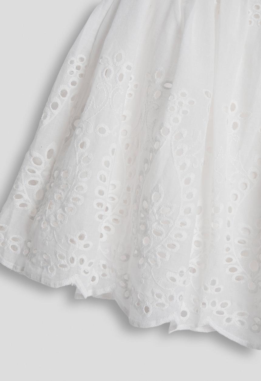Pop Candy - Flared eyelet skirt - white