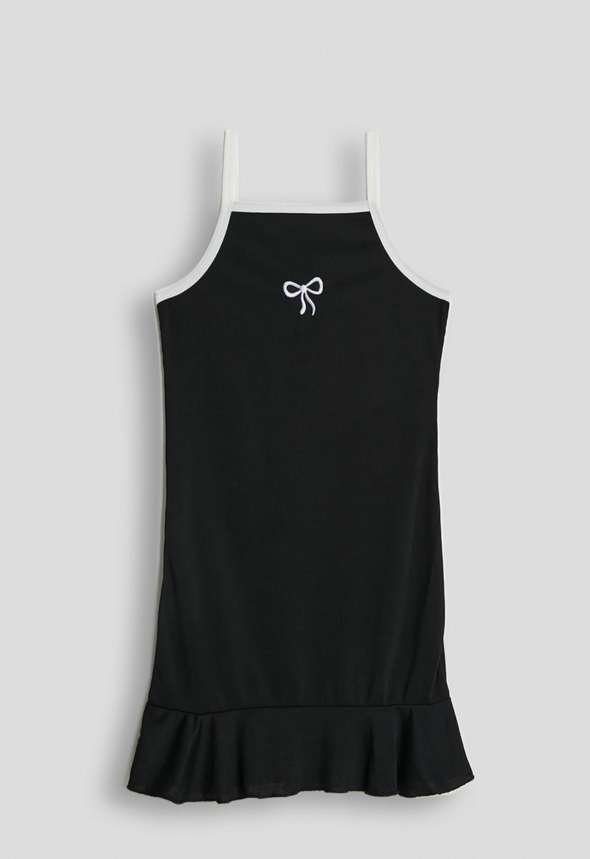 Pop Candy - Camisole dress with hem frill - black
