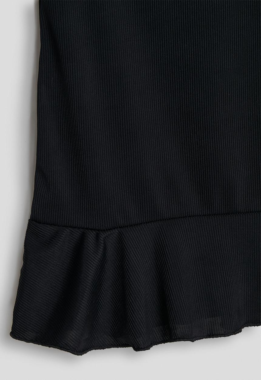 Pop Candy - Camisole dress with hem frill - black