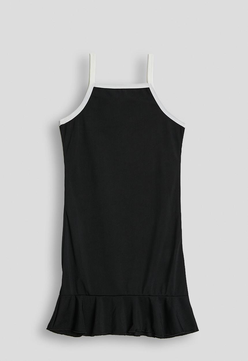 Pop Candy - Camisole dress with hem frill - black